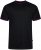Kam Jeans 5781 Ringer Tee with Shoulder Tape Black - Μακό μπλουζάκια - Aνδρικά μπλουζεσ μεγάλα μεγέθη