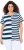 Ulla Popken Mix Stripe Short Sleeve Tee Deep Aqua - Τυπωμένα T-shirts για γυναίκες - 