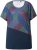 Ulla Popken Quick Drying Geometric Print Short Sleeve Tee Navy Blue - Τυπωμένα T-shirts για γυναίκες - 
