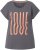 Ulla Popken LOVE Short Sleeve Graphic Tee Graphite Grey - Τυπωμένα T-shirts για γυναίκες - 