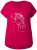 Ulla Popken Metallic Animal Cap Sleeve Graphic Tee Dark Raspberry - Τυπωμένα T-shirts για γυναίκες - 