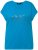 Ulla Popken Metallic Animal Cap Sleeve Graphic Tee Sapphire Blue - Τυπωμένα T-shirts για γυναίκες - 
