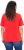 Ulla Popken TRUE Lettering Short Sleeve Tee Neon Red - Τυπωμένα T-shirts για γυναίκες - 