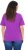 Ulla Popken TRUE Lettering Short Sleeve Tee Purple - Τυπωμένα T-shirts για γυναίκες - 