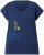 Ulla Popken Half-Sleeve A-line V-Neck Boat Pattern T-Shirt Ink Blue - Τυπωμένα T-shirts για γυναίκες - 