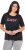 Ulla Popken Easy Short Sleeve Acid Wash Graphic Tee Black - Τυπωμένα T-shirts για γυναίκες - 