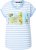 Ulla Popken Striped Short Sleeve Citrus Graphic Tee Light Blue - Τυπωμένα T-shirts για γυναίκες - 