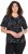 Ulla Popken Abstract Animal Print Short Sleeve Tee Black - Τυπωμένα T-shirts για γυναίκες - 