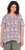 Ulla Popken Half-sleeve A-line V-neck Pointed Hem Animal Pattern T-shirt Snow White - Τυπωμένα T-shirts για γυναίκες - 