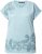 Ulla Popken Textured Paisley Motif Cap Sleeve Tee Light Moss Green - Τυπωμένα T-shirts για γυναίκες - 