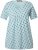 Ulla Popken Tile Print Short Sleeve Pleated Tee Light Moss Green - Τυπωμένα T-shirts για γυναίκες - 