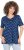 Ulla Popken Tile Print Short Sleeve Pleated Tee Dark Blue - Τυπωμένα T-shirts για γυναίκες - 