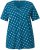 Ulla Popken Tile Print Short Sleeve Pleated Tee Teal - Τυπωμένα T-shirts για γυναίκες - 