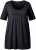 Ulla Popken Essential Front Pleat Tee Black - Μπλουζάκια - 