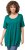 Ulla Popken Essential Front Pleat Tee Dark Emerald - Μπλουζάκια - 