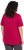 Ulla Popken Essential Front Pleat Tee Dark Raspberry - Μπλουζάκια - 