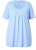 Ulla Popken Essential Front Pleat Tee Light Blue - Μπλουζάκια - 