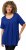 Ulla Popken Essential Front Pleat Tee Cobalt Blue - Μπλουζάκια - 