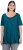 Ulla Popken Essential Front Pleat Tee Cerulean - Μπλουζάκια - 