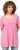 Ulla Popken Essential Front Pleat Tee Light Pink - Μπλουζάκια - 