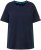 Ulla Popken Piping Accent Functional UVP 50+ Stretch Knit Top Navy Blue - Μπλουζάκια - 