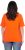 Ulla Popken Piping Accent Functional UVP 50+ Stretch Knit Top Orange Red - Μπλουζάκια - 