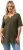 Ulla Popken Essential Notch Neck Stretch Tee Forest Green - Μπλουζάκια - 