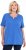 Ulla Popken Essential Notch Neck Stretch Tee Peacock Blue - Μπλουζάκια - 
