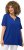 Ulla Popken Essential Notch Neck Stretch Tee Cobalt Blue - Μπλουζάκια - 