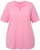 Ulla Popken Essential Notch Neck Stretch Tee Light Pink - Μπλουζάκια - 