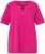Ulla Popken Essential Notch Neck Stretch Tee Fuchsia Pink - Μπλουζάκια - 