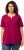 Ulla Popken Essential Notch Neck Stretch Tee Magnolia Red - Μπλουζάκια - 