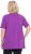 Ulla Popken Essential Notch Neck Stretch Tee Purple - Μπλουζάκια - 