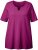 Ulla Popken Essential Notch Neck Stretch Tee Berry - Μπλουζάκια - 