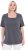 Ulla Popken Essential Square Neck Stretch Tee Graphite Grey - Μπλουζάκια - 