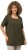Ulla Popken Essential Square Neck Stretch Tee Forest Green - Μπλουζάκια - 