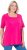 Ulla Popken Essential Square Neck Stretch Tee Magenta Pink - Μπλουζάκια - 