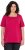 Ulla Popken Essential Square Neck Stretch Tee Dark Raspberry - Μπλουζάκια - 