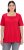 Ulla Popken Essential Square Neck Stretch Tee Red - Μπλουζάκια - 