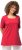 Ulla Popken Essential Square Neck Stretch Tee Dark Pink - Μπλουζάκια - 