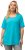 Ulla Popken Essential Square Neck Stretch Tee Deep Aqua - Μπλουζάκια - 