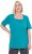 Ulla Popken Essential Square Neck Stretch Tee Green Emerald - Μπλουζάκια - 