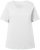 Ulla Popken Double Layer Rounded V-Neck Slim Fit Tee Snow White - Μπλουζάκια - 