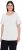 Ulla Popken Double Layer Rounded V-Neck Slim Fit Tee Snow White - Μπλουζάκια - 