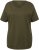 Ulla Popken Double Layer Rounded V-Neck Slim Fit Tee Forest Green - Μπλουζάκια - 