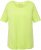 Ulla Popken Double Layer Rounded V-Neck Slim Fit Tee Lime Green - Μπλουζάκια - 