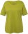 Ulla Popken Double Layer Rounded V-Neck Slim Fit Tee Apple Green - Μπλουζάκια - 