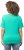 Ulla Popken Double Layer Rounded V-Neck Slim Fit Tee Turquioise Green - Μπλουζάκια - 