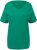 Ulla Popken Double Layer Rounded V-Neck Slim Fit Tee Emerald - Μπλουζάκια - 