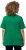 Ulla Popken Double Layer Rounded V-Neck Slim Fit Tee Green Emerald - Μπλουζάκια - 